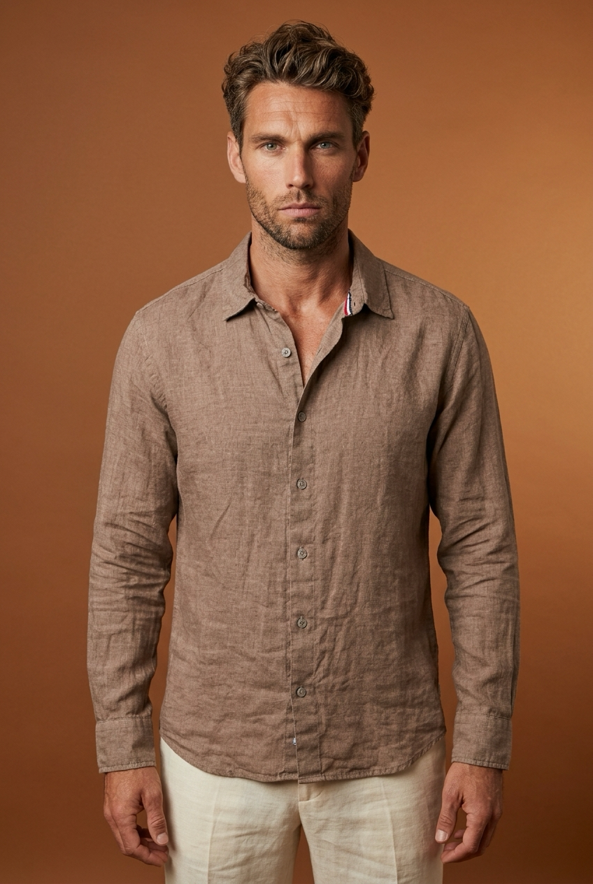 Chemise Calypso camelo